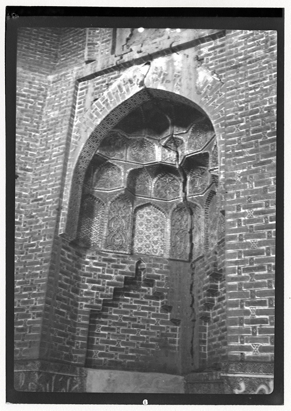 The northwest corner niche inside the tomb.