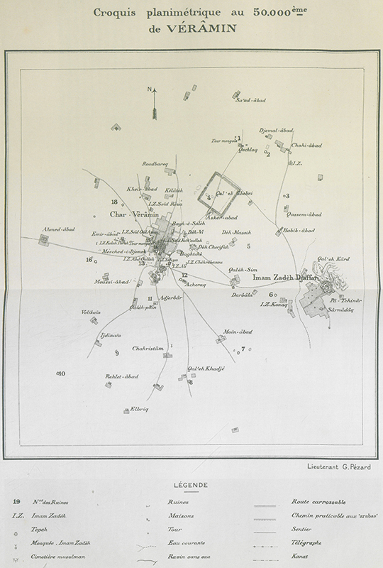 Map of Varamin, 1909
